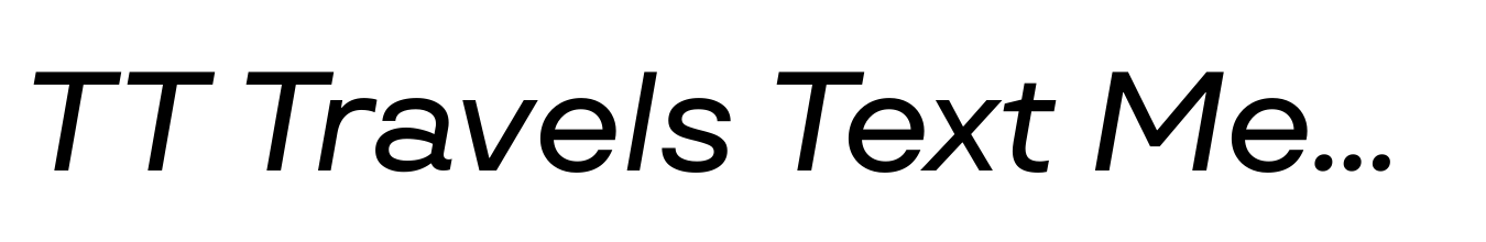 TT Travels Text Medium Italic
